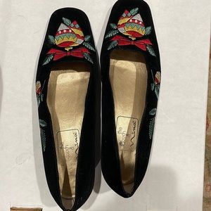 Beautiful black velvet holiday shoes